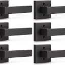 KNOBWELL 6 Pack Single Sided Heavy Duty Dummy Door Handle Door Leversets, Dummy Lever for Both Right/Left Handed Doors, Oil Rubbed Bronze Finish 0.93 lb One Lever