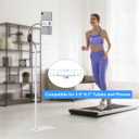 Tablet Floor Stand Holder with Flexible Gooseneck and Stable Base, Compatible with Tablet and Cell Phones (3.5''-9.7''), White