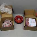 Orion Motor Tech 6x5.5 Wheel Spacers, 1.5 Inch Red Wheel Spacer Kit with M14x1.5 Studs Compatible with Chevy Silverado GMC Sierra 1500 Suburban Tahoe, Hub Centric 78.1mm Bore Wheel Spacer Kit, 4pc