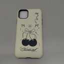 Case for iPhone 11 Pro Max [Compatible with MagSafe], Black Cherry Bow Phone Case for Teen Girl Women Kids Scratch Resistant Shockproof