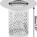 Shower Drain Strainer,304 Stainless Steel Bath Sink Strainer,Mesh Basket Floor Drain Strainer,TTZEZE Anti-Clog Bath Drain Strainer Bathtub Drain Cover 1.97x1.97''