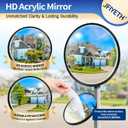 12-Inch Traffic Mirror 160 Adjustable Wide-Angle Convex Safety Mirror for Driveways, Garages, Warehouses & Parking Lots, Indoor/Outdoor Blind Spot Coverage