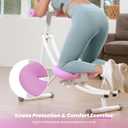 LanPavilion Ab Workout Equipment, Ab Machine with Height Adjustable and Stability, Ab Workout Equipment Home Gym Coaster for Stomach at Office with LCD Display-Christmas Gift Choice, Pink