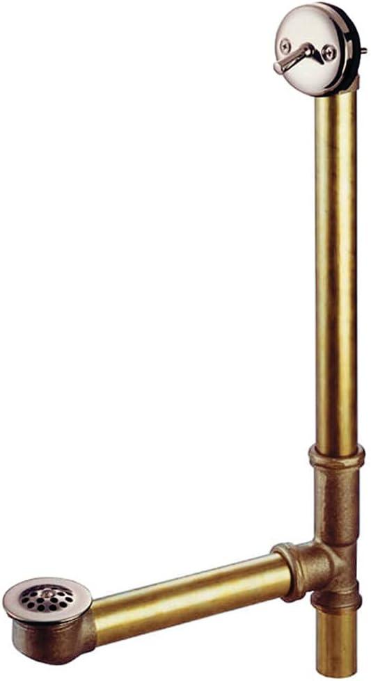 Kingston Brass DTL1168 Bath Tub Drain and Overflow, Brushed Nickel 25.5 x 12.5 x 1.75