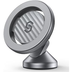 SYNCWIRE for MagSafe Car Mount - Kevlar Material Magnetic Phone Holder for Car Dash,360 Rotation Strong Magnets Car Phone Holder Compatible iPhone 17 Pro Max Air 16 15 14 13, MagSafe Car Accessories