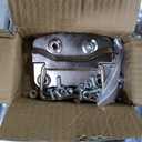 6 Ports Automatic Chicken Feeder 85 Pounds Large Gravity Fed Chicken Feeder with Latch & Handle for Chickens Bantams Pheasants Poultry Coop Weatherproof