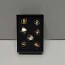 Resin DND Dice Set with Gift Box, 7Pcs Liquid Core Cat D&D Dice, Cute Dungeons Dragons D and D Dice, Sharp Edge Role Playing Game Dice D20 D12 D10 D8 D6 D4, Blue