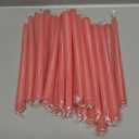 10 Inch Pink Taper Candles Set of 24, Dripless and Unscented Candle Sticks for Dinner, Shabbat, Halloween, Christmas, Wedding, 8 Hours