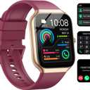 Smart Watch for Women Men, 1.96"HD Smartwatch (Answer/Make Call) with Heart Rate/Sleep Monitor/Spo2/Pedometer, 2025 Fitness Watch 113+ Sport IP68 Waterproof, Activity Tracker for Android iOS Red (Claret)