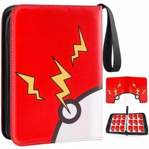 Trading Card Binder with 9 Pocket, Compatible with Pokemon, MTG, Yugioh, TCG Cards - 400 Pocket Card Album Folder(Extra Large)