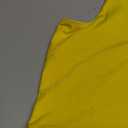 Yellow Sleeveless Cotton Lycra Square Neck Crop Top for Women (Yellow, XL)
