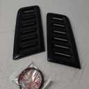 Universal Bonnet Air Vents,2pcs Engine Hood Car Exterior Parts,Intake Scoop Bonnet Vent Hood Air Vent Trim Cover for Focus RS MK2 Style (Glossy Black) 