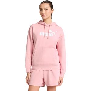 PUMA Womens Essentials Logo Hoodie Casual Outerwear Casual Hoodie - Grey (XX-Large, Bridal Rose)