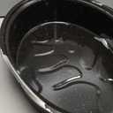 16 Inch Roasting Pan with Lid  Covered Oval Roaster  Enamel Carbon Steel Roaster Pot  Excellent Heat Distribution and Nonsticky  for Turkey Chicken Meat & Vegetables Birthday and Holiday gifts