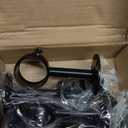 TOKPLNU Ceiling Curtain Rod Brackets, Heavy Duty Holders, Black 4 Pack Hooks Hangers for 1 1/4-Inch Drape Poles