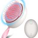 Scalp Massager Hair Growth - Electric Head Massager Brush - Unique Birthday Gifts for Women - Sonic Vibration Comb for Stimulating Follicles - Relax Scalp Stress for Mom - Pink (White)