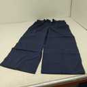 Willit Women's Linen Pants Wide Leg Work Dress Pants Casual Slacks Business Pants with Pockets 29" 31" (XX-Large, Navy Blue)