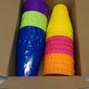 Domensi 24 Pack Tiki Plastic Cups Bulk 10oz Hawaiian Cups Hard Plastic Material Tiki Statue Drinking Cup for Summer Luau Party Drinkware Supplies