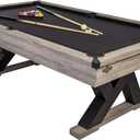 American Legend Billiard Table with Rustic Wood Finish (Brown)