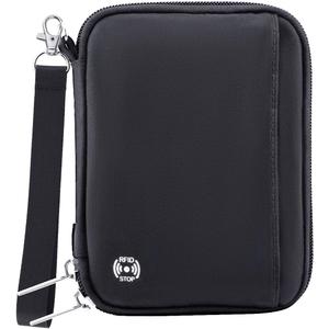 WALNEW Passport Holder for Travel - RFID Blocking Travel Wallet Essentials Organizer with Card Slots & Zipper Pocket (Women/Men) (Black)