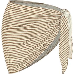 ZAFUL Women Beach Sarong Bathing Suit Wrap Skirt Textured Bikini Swimsuit Cover Ups for Swimwear (One Size, 6-brown)