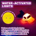 Tub Works Emergency Cars Light Up Bath Toys, 6 Pack | Water-Activated Light Up Toys Flash & Change Color | Soft, Squeezable Baby & Toddler Bath Toys | Sensory Toys with Bath Lights for Kids Bath