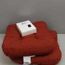 RACE LEAF 19" x 19" Patio Chair Cushions Red - Outdoor/Indoor Tufted Memory Foam Chair Pads Set of 2, Water-Resistant Olefin Chair Seat Cushion Non-Slip Backing