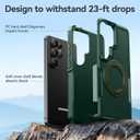 for Samsung Galaxy S26 Ultra case with Stand, 7X Military-Grade Drop Protection, Shock-Absorbing Phone Rugged Cover, Compatible with MagSafe Accessories,360 Magnetic Stand, Green