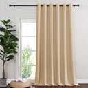 NICETOWN Room Darkening Extra Wide Curtain 102 inch Length, Grommet Thermal Curtain Voice Reducing Window Treatment for Sliding Glass Door/Bedroom, Biscotti Beige, W80 x L102, 1 Panel