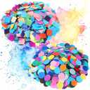 AmazingSpark 8000 Pcs Bleeding Tissue Paper 1 Inch Squares and Round Watercolor Bleeding Paper for Art Wet Strength Tissue for DIY Projects Scrapbooking Greeting Cards, 20 Assorted Colors