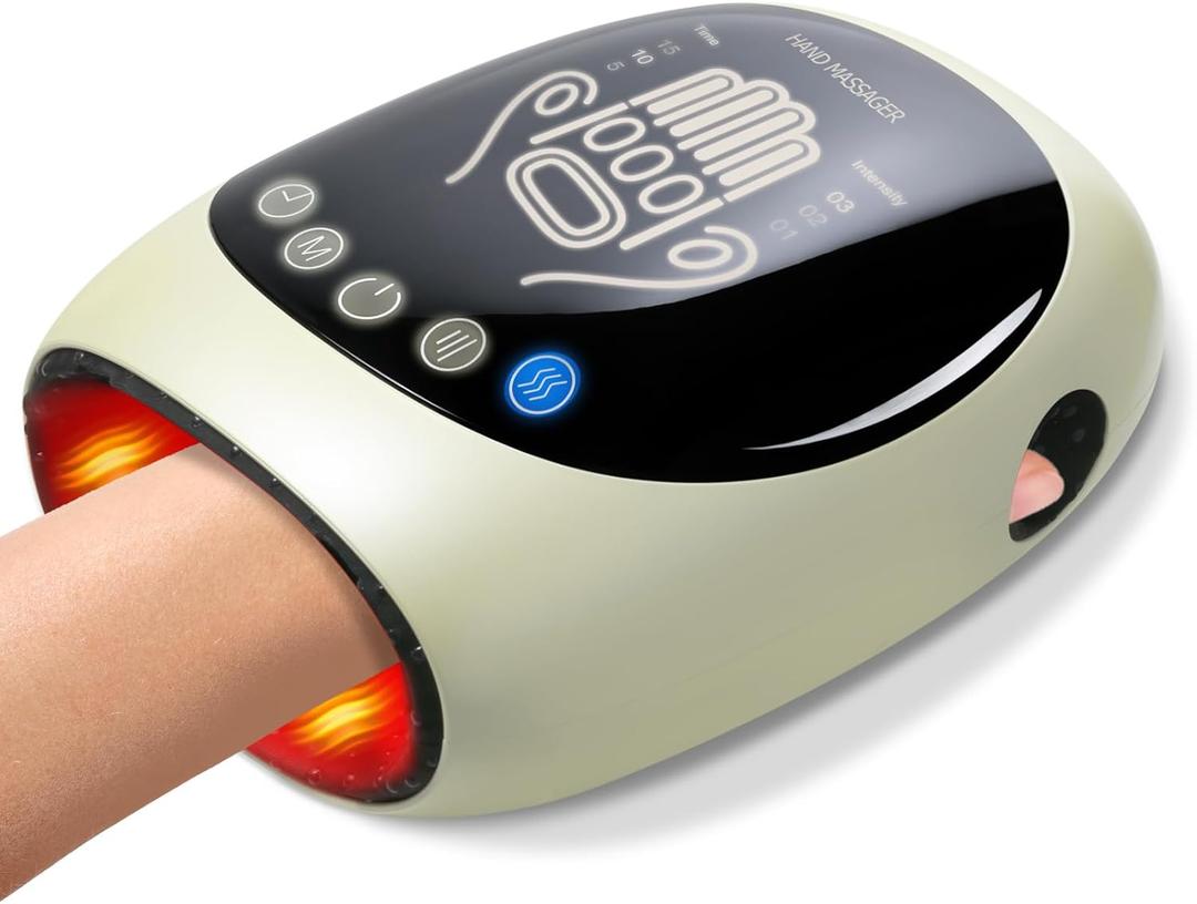 Hand Massager with Heat and Compression, Wireless Touch Hand Massager for Relieves Arthritis,Carpal Tunnel and Numbness in The Fingers