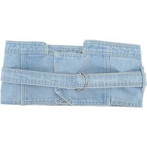 Denim Corset Belt, Women's Denim Peplum Waist, Waist Belt for for under Dress Bustiers Corsets Corset Top Dress Women Female Dress Accessory Denim Corset Waist Cincher Corset (Blue, 38.5")