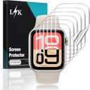 LK 6 Pack TPU Screen Protector for Apple Watch 40mm SE 3 /SE Series 6/5/4 - Anti Scratch No Bubbles [Touch Sensitive] Upgrade Flexible HD Film for iWatch 40mm 2025 (Clear)