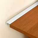 Fullhawl 1 Pcs White Desk to Wall Gap Filler PVC Plastic Office Desk Attachment Long and Wide Gap Filler Eliminates Wall Gaps Easy Installation and Fits Most Desks, 48inches