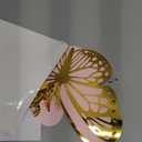 Geosar 20 Pcs 3D Large Butterfly Party Decoration 2 Layer Giant Paper Butterfly Stickers for Birthday Baby Shower Nursery Wall Decor (Gold,Pink)