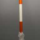 Cone Bar, 6' - 10' Adjustable White w/ Orange & White Engineer Grade Reflective Sheeting
