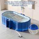 Portable Bathtub for Adult 59" Large Collapsible Cold Plunge Bathtub Foldable No Installation Ice Bath Tub for Shower Stall, Bathroom Hot SPA Soaking Standing Tub