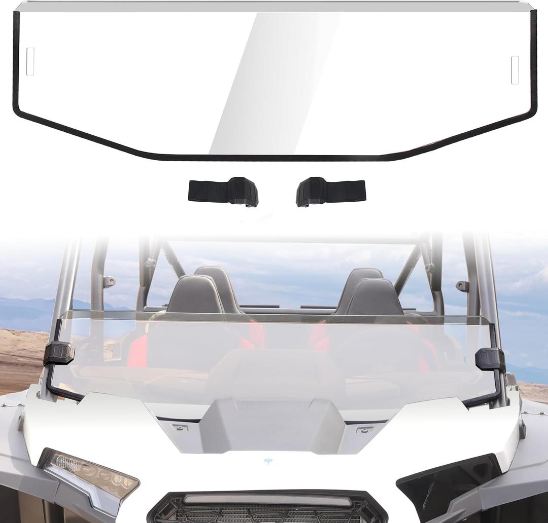 Half Windshield for RZR XP 1000/ XP4 1000 2024, Clear Front Half Windscreen Compatible with Polaris RZR XP 1000 / XP 4 1000 2024 Accessories Scratch Resistant Dustproof Durable Poly Window