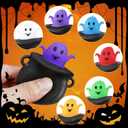 Halloween Pop Out Squishy Toys - 12PCS Cauldron 6 Colors Ghosts Squeeze Party Favors Suppliers Stress Relief Toys for Trick or Treat Halloween Goodie Bag Fillers Kids Adults