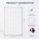 AmazingSpark Lined Whiteboard Blank Grid Aluminum Frame Dry Erase Board Reusable Wall Mounted Board for Scheduling, to Do Lists Weekly Planning Home Work (36 x 24 Inch,Vertical Whiteboard with Grid)
