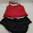 Plus Size Two Piece Swimsuit for Women Blouson Tankini Tummy Control Bathing Suit 2XL