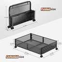 Under Bed Storage, Under the Bed Storage Containers with Wheels, Under Bed Shoe Storage Organizer Drawer for Bedroom Clothes Shoes Blankets -4Pack (4 Pack(15.723.6"), Black)