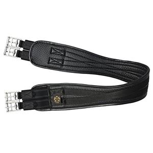 T TEKE Contoured Chafeless Girth for Horses, Airflow Waffle PVC Foam Construction with Double Side Heavy Duty Cotton Elastic and Stainless Steel Buckles (40")