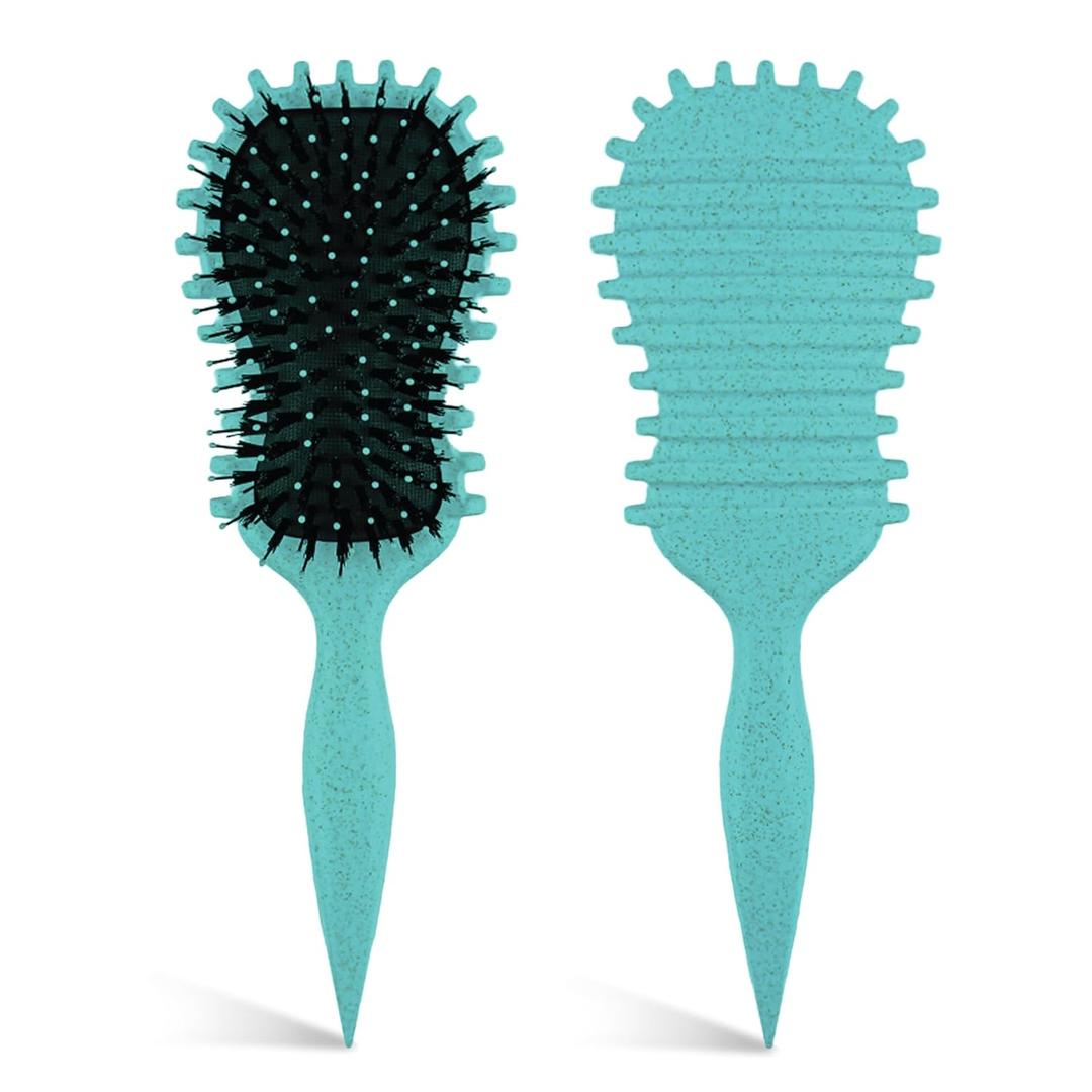Curly Defining Brush,2025 Curly Hair Brush, Curl Define EdgeLift Brush, Shaping & Defining Curls for Women and Men,Curling Definer for Wet &Dry Hair (Green)