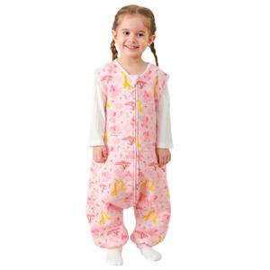 HOMEAL Toddler Sleep Sack, Sleeveless Sleep Sack with Legs 2T-3T, 1.0 TOG Wearable Blanket Baby, Pink