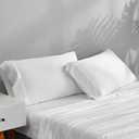 ACCURATEX Cooling Pillow Cases Queen Size Set of 2,Rayon Derived from Bamboo Pillowcases, Soft Breathable Pillow Case with Envelop Closure, Silky Pillowcase for Hair and Skin, White,20x30 inches