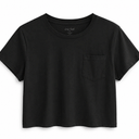 Milumia Women's  Crop Tops Going Out Tee Shirt (Large, Black)