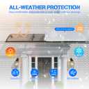 Awning for Door Entrance 32x60 Inch, Polycarbonate Canopy Front Door Awnings Exterior with Separate Drainage, All-Weather UV, Rain & Snow Protection for Porch, Patio, Window, or Deck