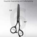 ULG Seamless Thinning Shears Professional Stainless Steel, Teflon Coated, 32-Teeth Texturizing Scissors, Precision Serrated Blades for Natural Thinning and Layering, Ideal for Stylists and Barbers