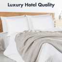 KNX Soft Fluffy Bed Pillows with 100% Cotton Breathable Cover - 20x30 Queen Size Set of 2, Ideal for Stomach and Back Sleepers, Hypoallergenic Down Alternative, Machine Washable (Soft - Low Loft) (White)